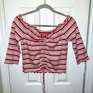 Candy Cane Crop Top